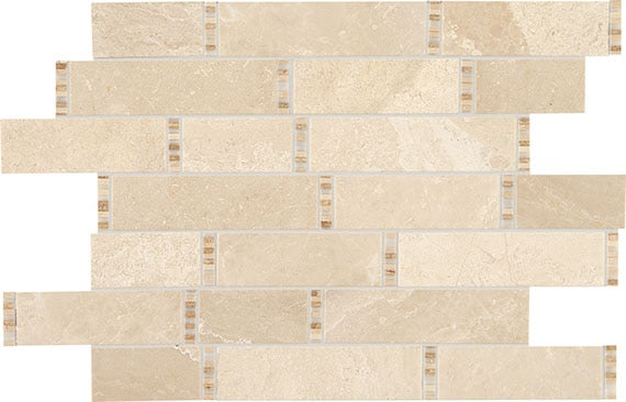 Daltile Marble Random Linear 11" x 18"-Marble Mosaic-Daltile-Meili Sand Polished-11" x 18"-State Tile