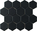 Marazzi Artistic Reflections 3" Hex 11.82" x 14.19"-Ceramic Mosaic-Marazzi-Matte Onyx-11.82" x 14.19"-State Tile