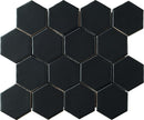 Marazzi Artistic Reflections 3" Hex 11.82" x 14.19"-Ceramic Mosaic-Marazzi-Matte Onyx-11.82" x 14.19"-State Tile