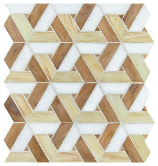 Daltile Vivify 13" x 14.75"-Glass Mosaic-Daltile-Heirloom Gold-13" x 14.75"-State Tile