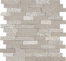 Marazzi Predella Random Linear Mosaic 11.88" x 12.13"-Marble Mosaic-Marazzi-Meta Silver-11.88" x 12.13"-State Tile