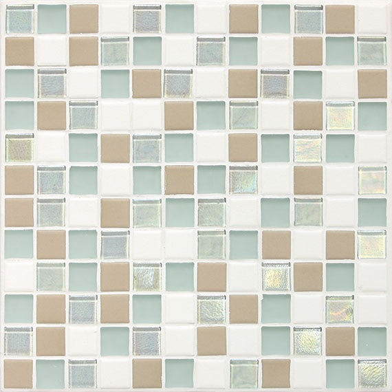 Daltile Coastal Keystones 1 x 1 12" x 12"-Glass Mosaic-Daltile-Trade Wind-12" x 12"-State Tile