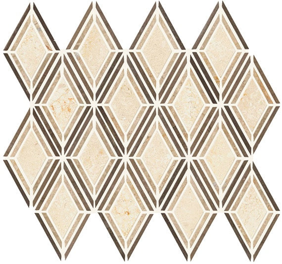Daltile Decorative Accents 11.5" x 12"-Natural Stone Mosaic-Daltile-Argyle Blend Beige-11.5" x 12"-State Tile