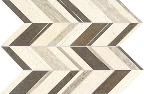 Daltile Decorative Accents 12" x 22"-Natural Stone Mosaic-Daltile-Fusion Gris-12" x 22"-State Tile