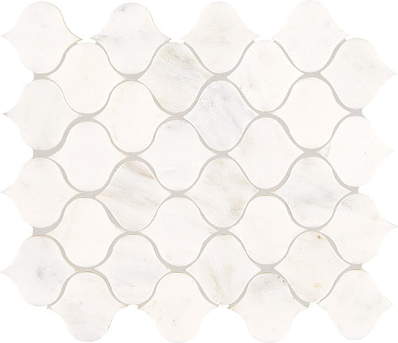 Daltile Marble 11.25" x 12.75"-Marble Mosaic-Daltile-First Snow Elegance Polished-11.25" x 12.75"-State Tile