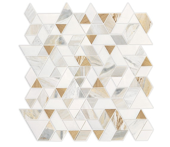 Daltile Pietra Divina 14" x 14"-Natural Stone Mosaic-Daltile-Namaste Gold Blend-14" x 14"-State Tile