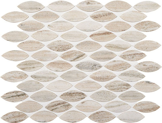 Marazzi Haven Point Leaf Mosaic 10.25" x 13.25"-Natural Stone Mosaic-Marazzi-Open Horizon-10.25" x 13.25"-State Tile
