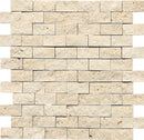 Daltile Travertine 1 x 2 12" x 12"-Traventine Mosaic-Daltile-Mediterranean Ivory-12" x 12"-State Tile