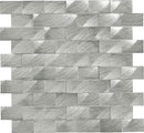 Daltile Structure 3D Brick Joint 11.8" x 11.8"-Metal Mosaic-Daltile-Steel-11.8" x 11.8"-State Tile