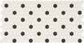Daltile Keystones 1" Hexagon Dot 12" x 22.63"-Porcelain Mosaic-Daltile-Arctic White | Black-12" x 22.63"-State Tile