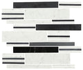 Daltile Marble Modern Linear 12" x 12"-Marble Mosaic-Daltile-Marble Black | White Polished-12" x 12"-State Tile
