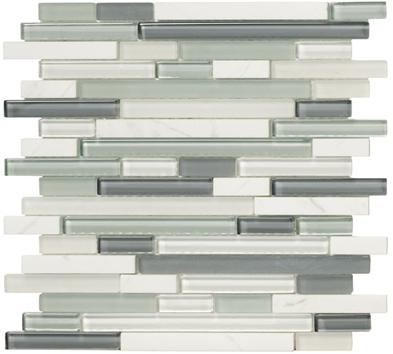 Marazzi Crystal Stone II Random Linear 12" x 12"-Stone & Glass Mosaic-Marazzi-Pearl-12" x 12"-State Tile