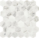 Daltile Marble 2" HEX 12.5" x 13"-Marble Mosaic-Daltile-Venetian Calacatta Honed-12.5" x 13"-State Tile