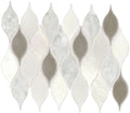 Daltile Decorative Accents 10" x 13"-Natural Stone Mosaic-Daltile-Lumia Leaf White-10" x 13"-State Tile