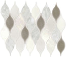 Daltile Decorative Accents 10" x 13"-Natural Stone Mosaic-Daltile-Lumia Leaf White-10" x 13"-State Tile