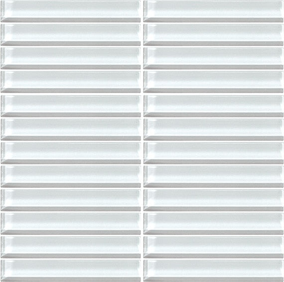 Daltile Color Wave Classic Color 1 x 6 12" x 12"-Glass Mosaic-Daltile-Feather White-12" x 12"-State Tile