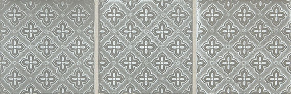Daltile Vintage Metals 4" x 4"-Metal Tile-Daltile-Whitewash Titanium Flower-4" x 4"-State Tile