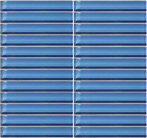 Daltile Color Wave Classic Color 1 x 6 12" x 12"-Glass Mosaic-Daltile-Twilight Blue-12" x 12"-State Tile