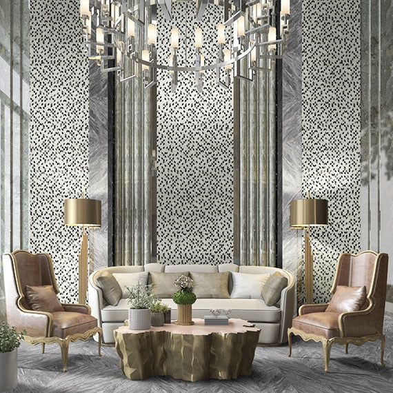 Daltile Interstellar 12.31" x 12.50"-Stone & Glass Mosaic-Daltile-State Tile