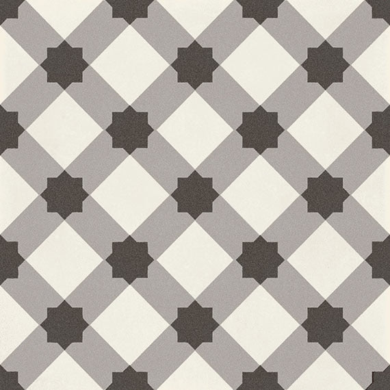 Marazzi D Segni Deco 8" x 8"-Porcelain Tile-Marazzi-Plaid Smoke Blend-8" x 8"-State Tile