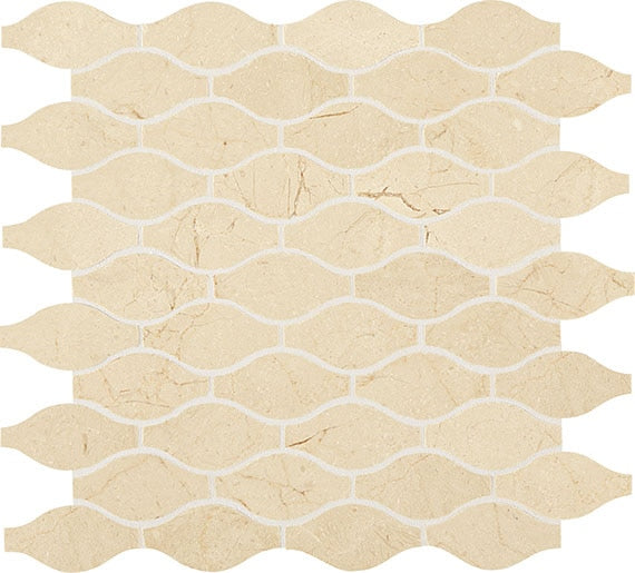 Daltile Marble 12.63" x 13.75"-Marble Mosaic-Daltile-Crema Marfil Classico Polished-12.63" x 13.75"-State Tile