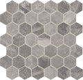 American Olean Presario 2" Hex 11.75" x 11.75"-Marble Mosaic-American Olean-Meta Silver-11.75" x 11.75"-State Tile