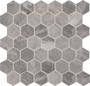 American Olean Presario 2" Hex 11.75" x 11.75"-Marble Mosaic-American Olean-Meta Silver-11.75" x 11.75"-State Tile