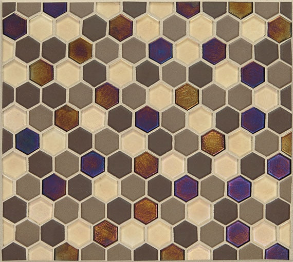 Daltile Coastal Keystones HEX 12" x 12"-Glass Mosaic-Daltile-Treasure Island-12" x 12"-State Tile
