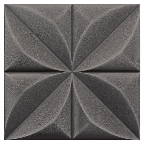 Marazzi GeoMetal Floret 6" x 6"-Metal Tile-Marazzi-Gunmetal-6" x 6"-State Tile