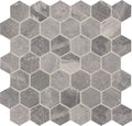 Marazzi Predella Hexagon Mosaic 11.75" x 11.75"-Marble Mosaic-Marazzi-Meta Silver-11.75" x 11.75"-State Tile