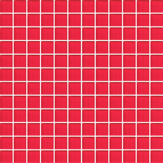 Daltile Color Wave Vibrant Color 1 x 6 12" x 12"-Glass Mosaic-Daltile-Red Hot-12" x 12"-State Tile