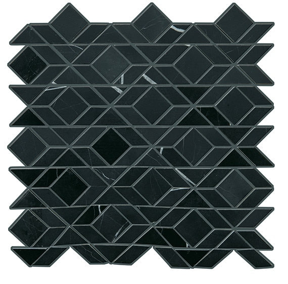 Daltile Pietra Divina 13" x 13"-Natural Stone Mosaic-Daltile-Nero Marquina-13" x 13"-State Tile