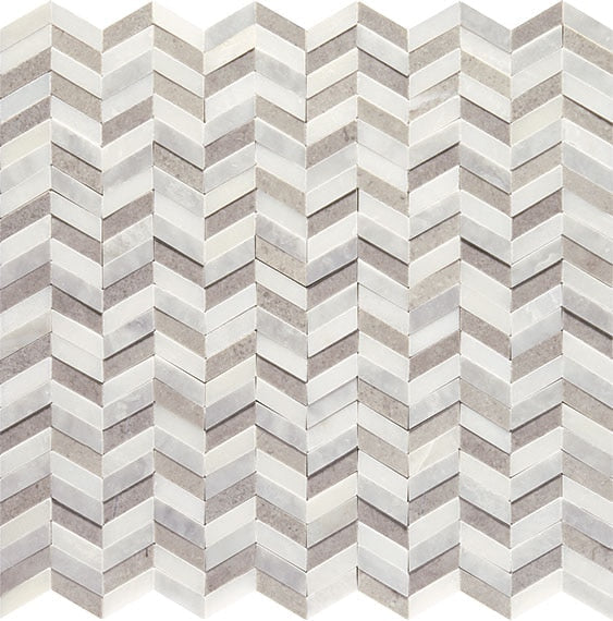 American Olean Candora 11.81" x 12"-Natural Stone Mosaic-American Olean-White & Grey Blend-11.81" x 12"-State Tile