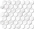 Daltile Perpetuo Hex 10" x 11"-Porcelain Mosaic-Daltile-Brilliant White-10" x 11"-State Tile