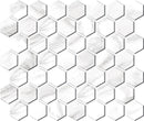 Daltile Perpetuo Hex 10" x 11"-Porcelain Mosaic-Daltile-Brilliant White-10" x 11"-State Tile