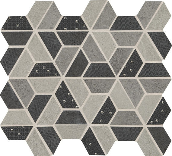 Daltile Society 11" x 12"-Porcelain Mosaic-Daltile-Cosmo Cool Blend-11" x 12"-State Tile