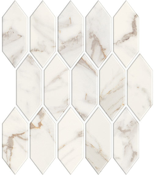 Marazzi Marble Obsession 11.13" x 12.25"-Porcelain Mosaic-Marazzi-Calacatta Gold-11.13" x 12.25"-State Tile