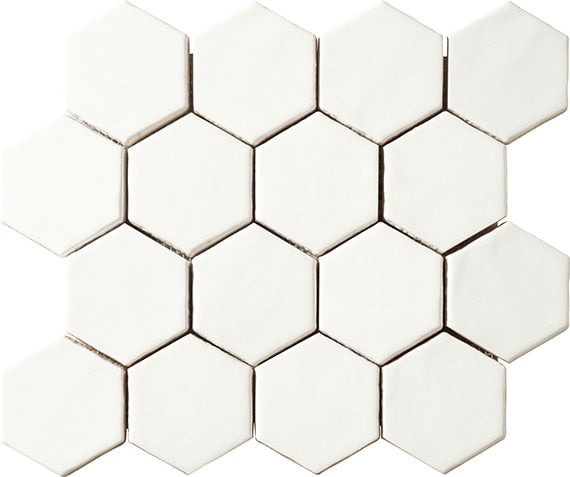 Marazzi Artistic Reflections 3" Hex 11.82" x 14.19"-Ceramic Mosaic-Marazzi-Matte Artic-11.82" x 14.19"-State Tile