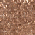 Daltile Structure 3D Block 11.8" x 11.8"-Metal Mosaic-Daltile-Copper-11.8" x 11.8"-State Tile