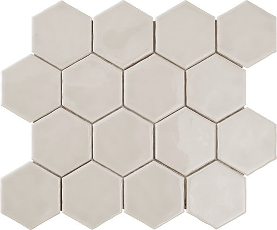 Marazzi Artistic Reflections 3" Hex 11.82" x 14.19"-Ceramic Mosaic-Marazzi-Mist-11.82" x 14.19"-State Tile