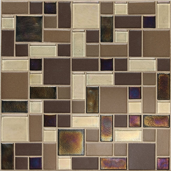 Daltile Coastal Keystones Block Random 12" x 12"-Glass Mosaic-Daltile-Treasure Island-12" x 12"-State Tile
