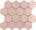 Marazzi Artistic Reflections 3" Hex 11.82" x 14.19"-Ceramic Mosaic-Marazzi-Rose-11.82" x 14.19"-State Tile