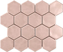 Marazzi Artistic Reflections 3" Hex 11.82" x 14.19"-Ceramic Mosaic-Marazzi-Rose-11.82" x 14.19"-State Tile