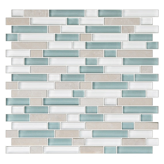 American Olean Color Appeal 5/8" 11.75" x 12.5"-Glass & Stone Mosaic-American Olean-Pacific Coast-11.75" x 12.5"-State Tile
