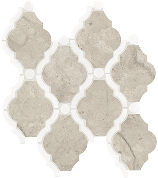 Daltile Decorative Accents Baroque 12" x 14"-Natural Stone Mosaic-Daltile-Volcani Gray Blend-12" x 14"-State Tile