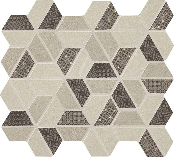 Daltile Society 11" x 12"-Porcelain Mosaic-Daltile-Cosmo Warm Blend-11" x 12"-State Tile