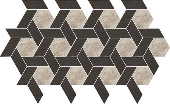 American Olean Historic Limestone Hex 10" x 12"-Porcelain Mosaic-American Olean-Native Blend-10" x 12"-State Tile