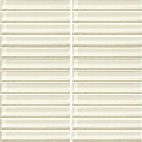 Daltile Color Wave Classic Color 1 x 6 12" x 12"-Glass Mosaic-Daltile-Whipped Cream-12" x 12"-State Tile