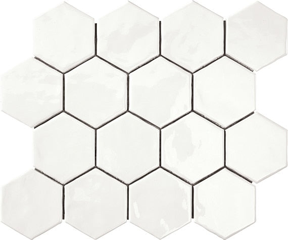 Marazzi Artistic Reflections 3" Hex 11.82" x 14.19"-Ceramic Mosaic-Marazzi-Artic-11.82" x 14.19"-State Tile
