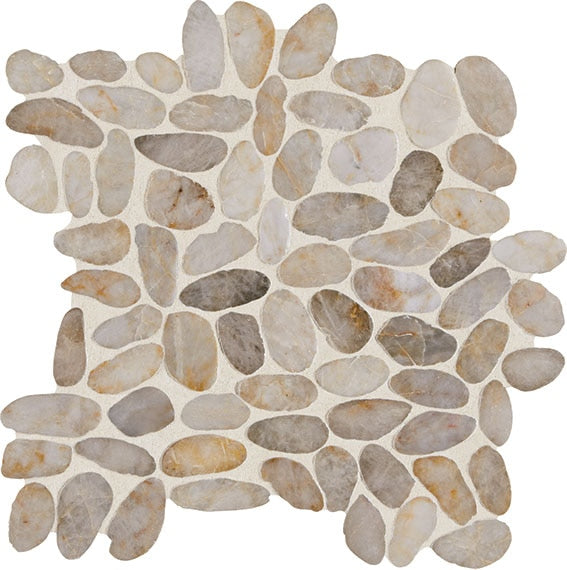 Daltile Decorative Accents River Pebble 13" x 13"-Natural Stone Mosaic-Daltile-Creamy Sand-13" x 13"-State Tile